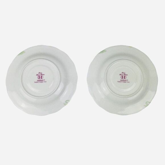 Hankook Bone China England Original Tech Teacup Saucers 2 Sets Korea NIB Floral - Picture 8 of 16